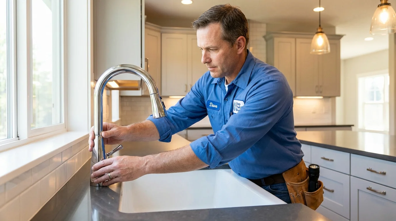 Kitchen faucet installation by Johns Plumbing LLC in Flowery Branch